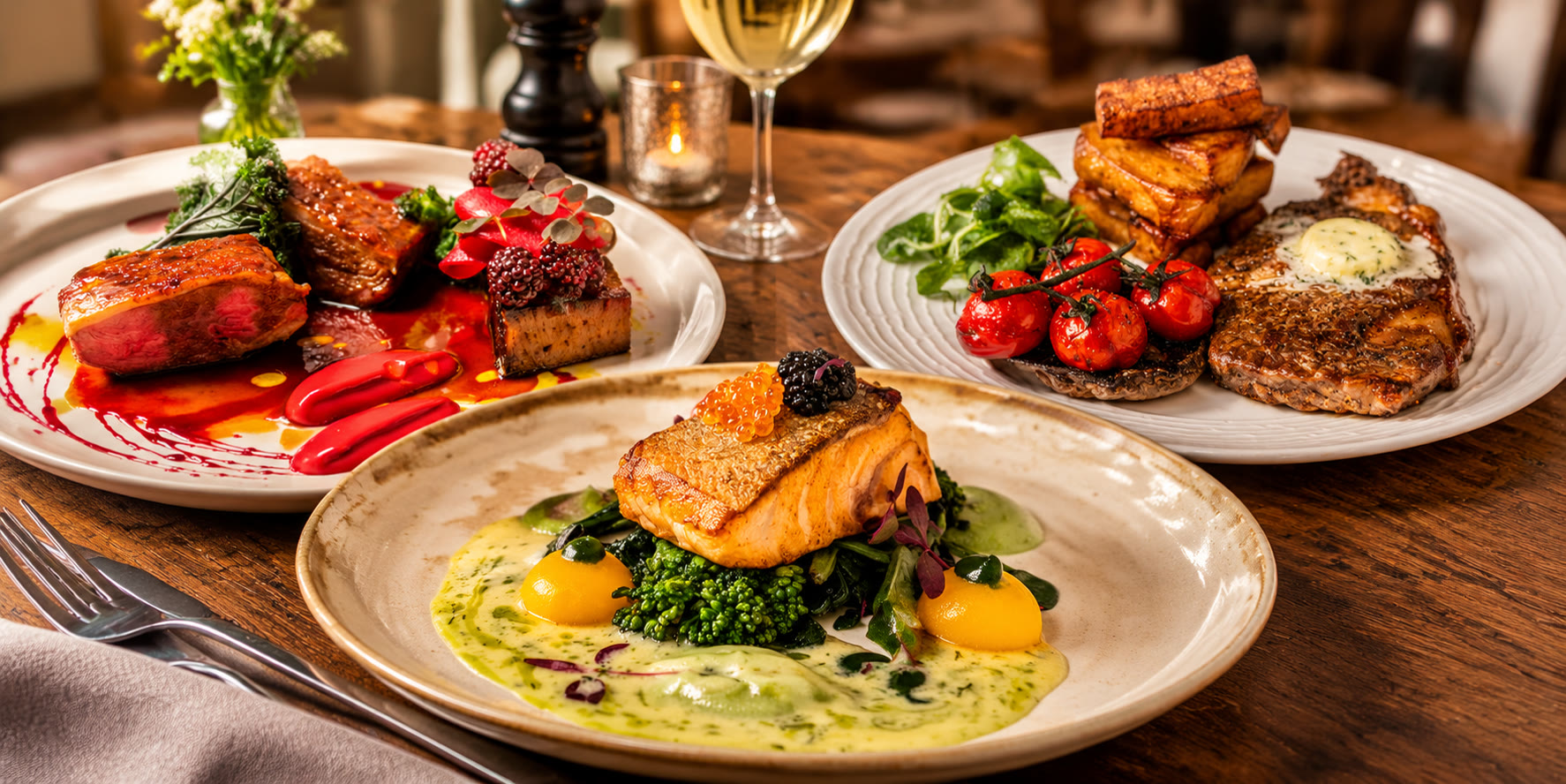 Dishes from the Yew Tree kitchen